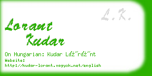 lorant kudar business card